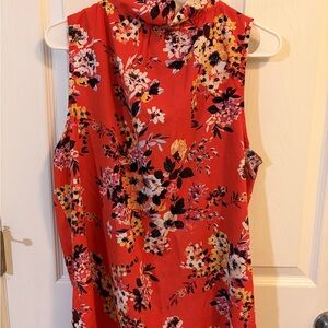 a new day Floral Sleeveless Blouse - Red